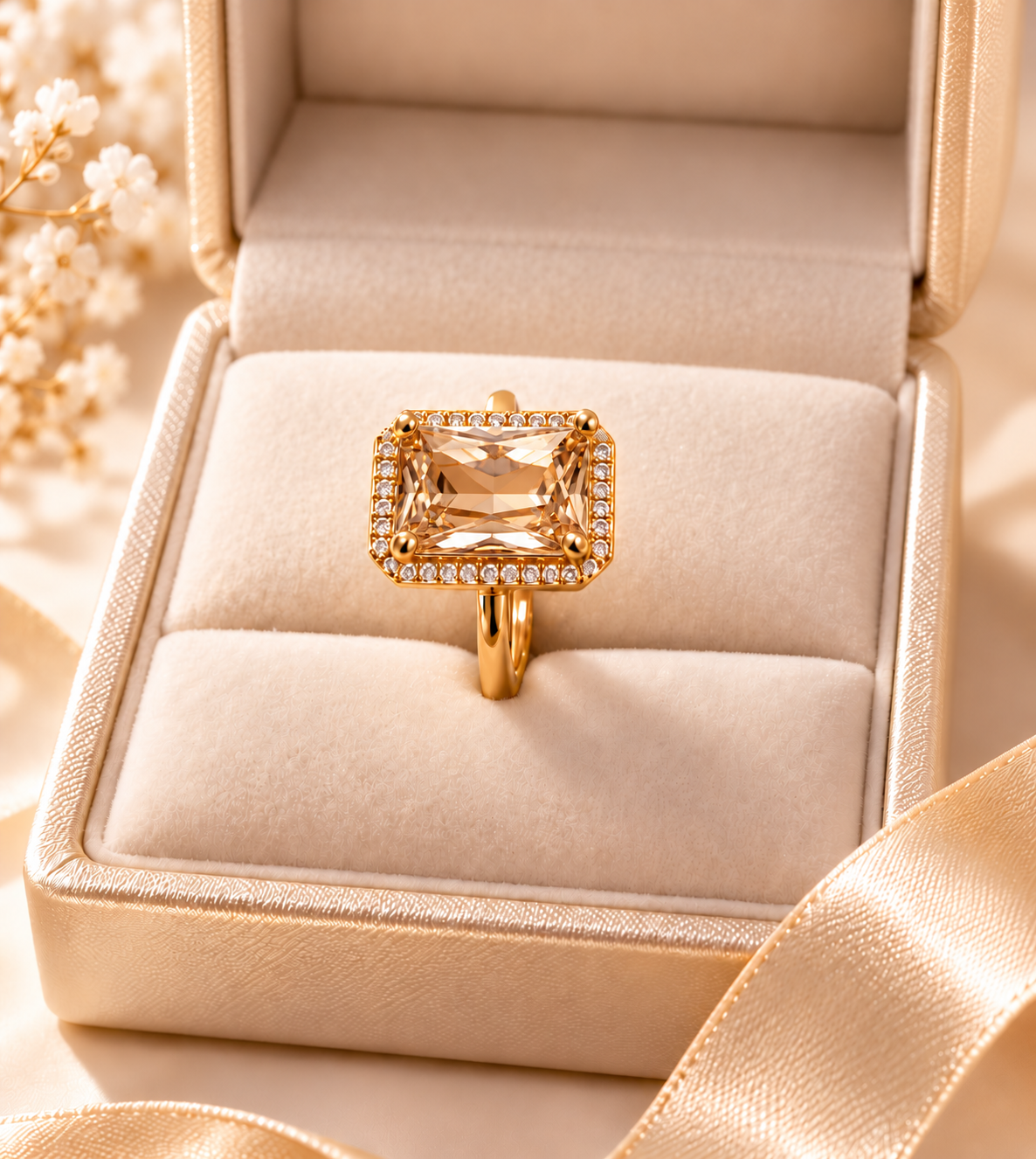 Gold Imitation with Stone. Size 16