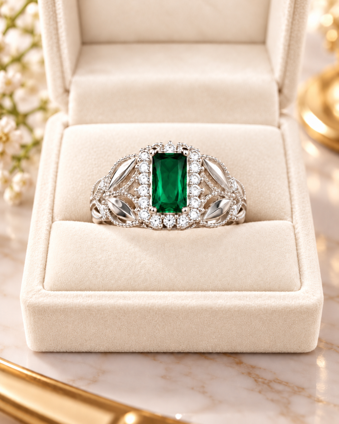 Éclat de Lumière – The Celestial Crystal Ring (Adjustable)