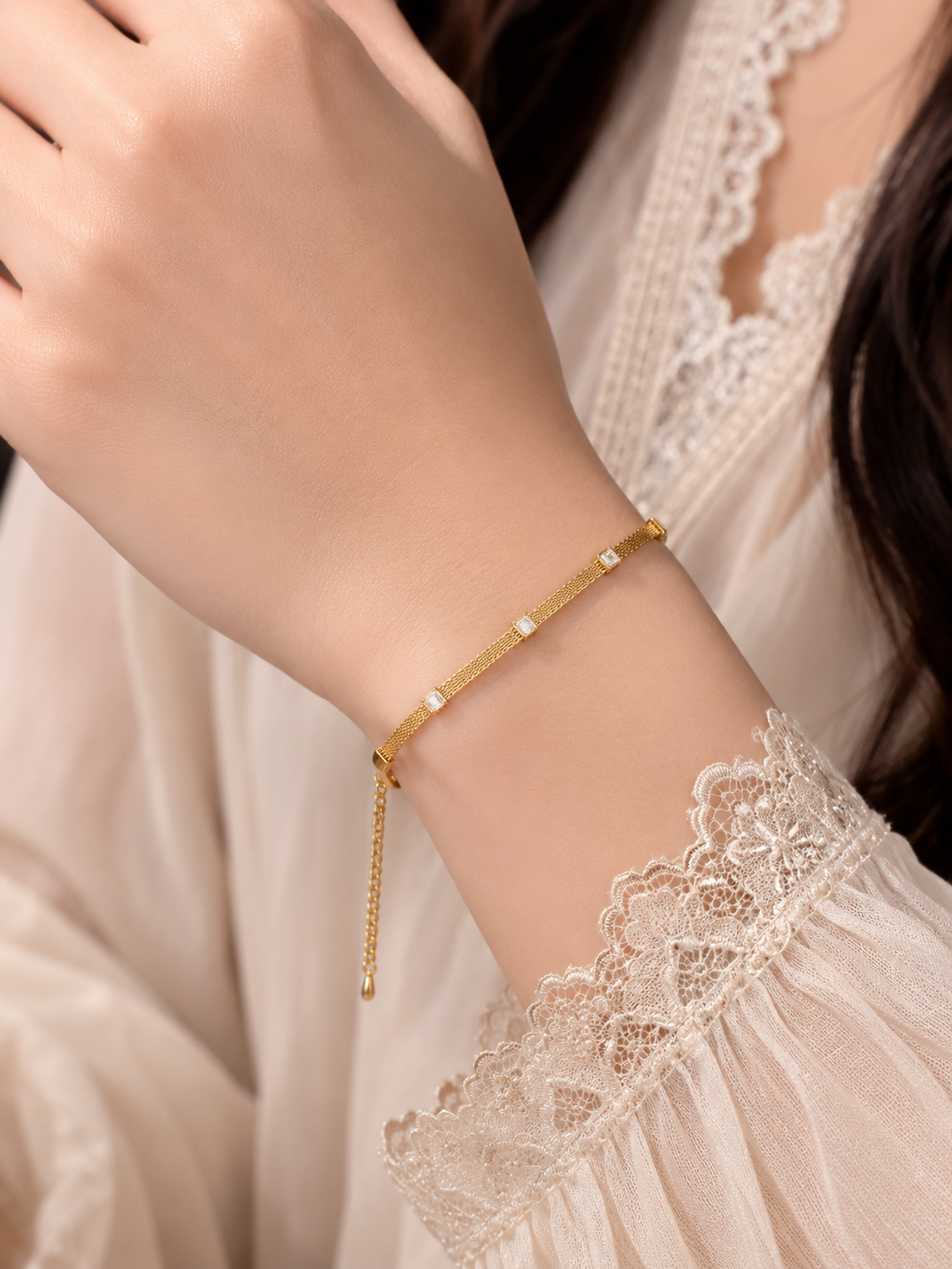 Stainless steel Luxury  Bracelet