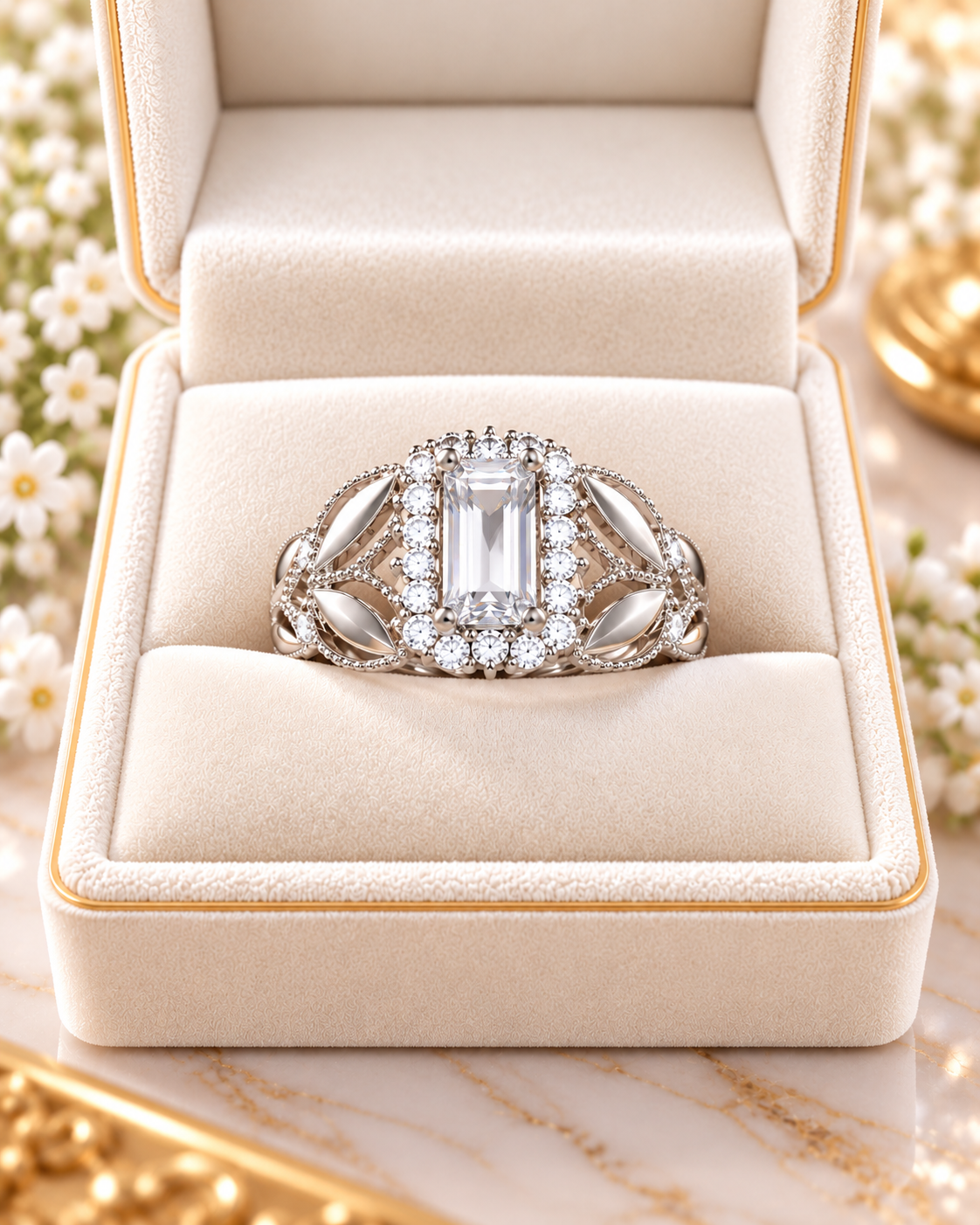 Éclat de Lumière – The Celestial Crystal Ring (Adjustable)