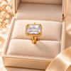Gold Imitation with Stone. Size 16