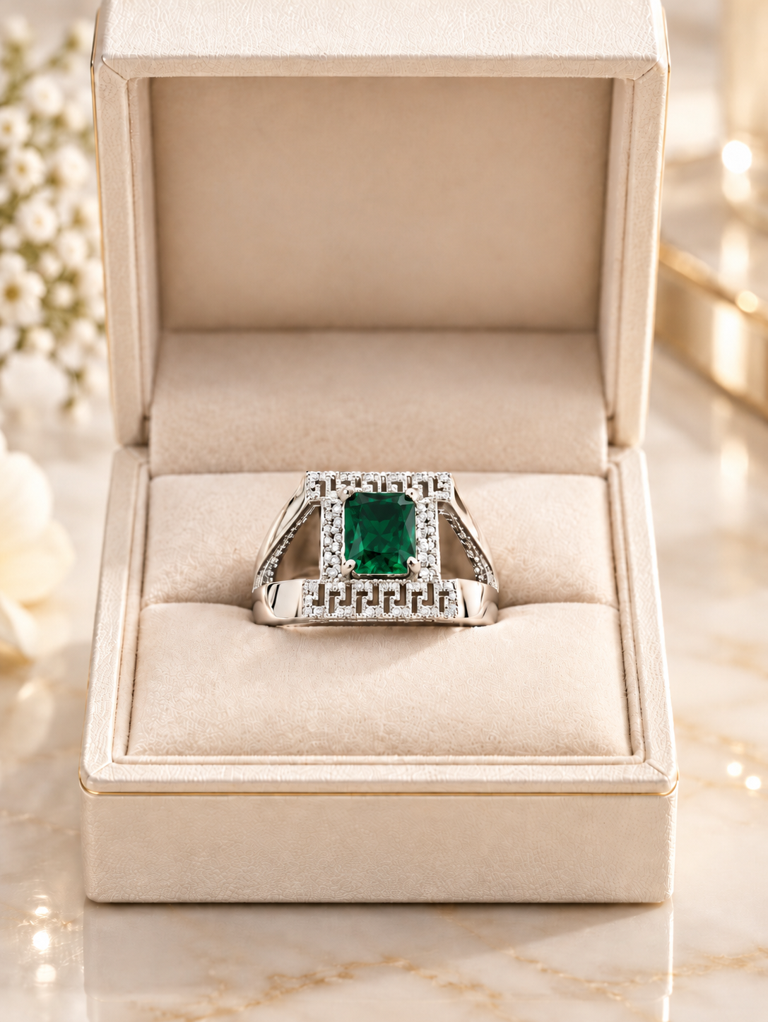 Noor-e-Shahjahan  Royal Statement Ring (Adjustable)