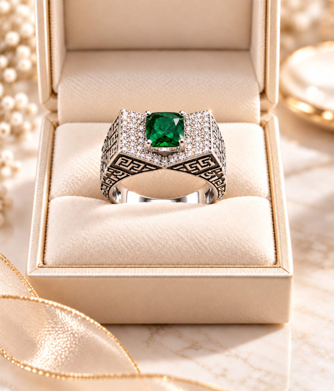 Mehr-e-Mughal – Royal Heritage Statement Ring (Adjustable)