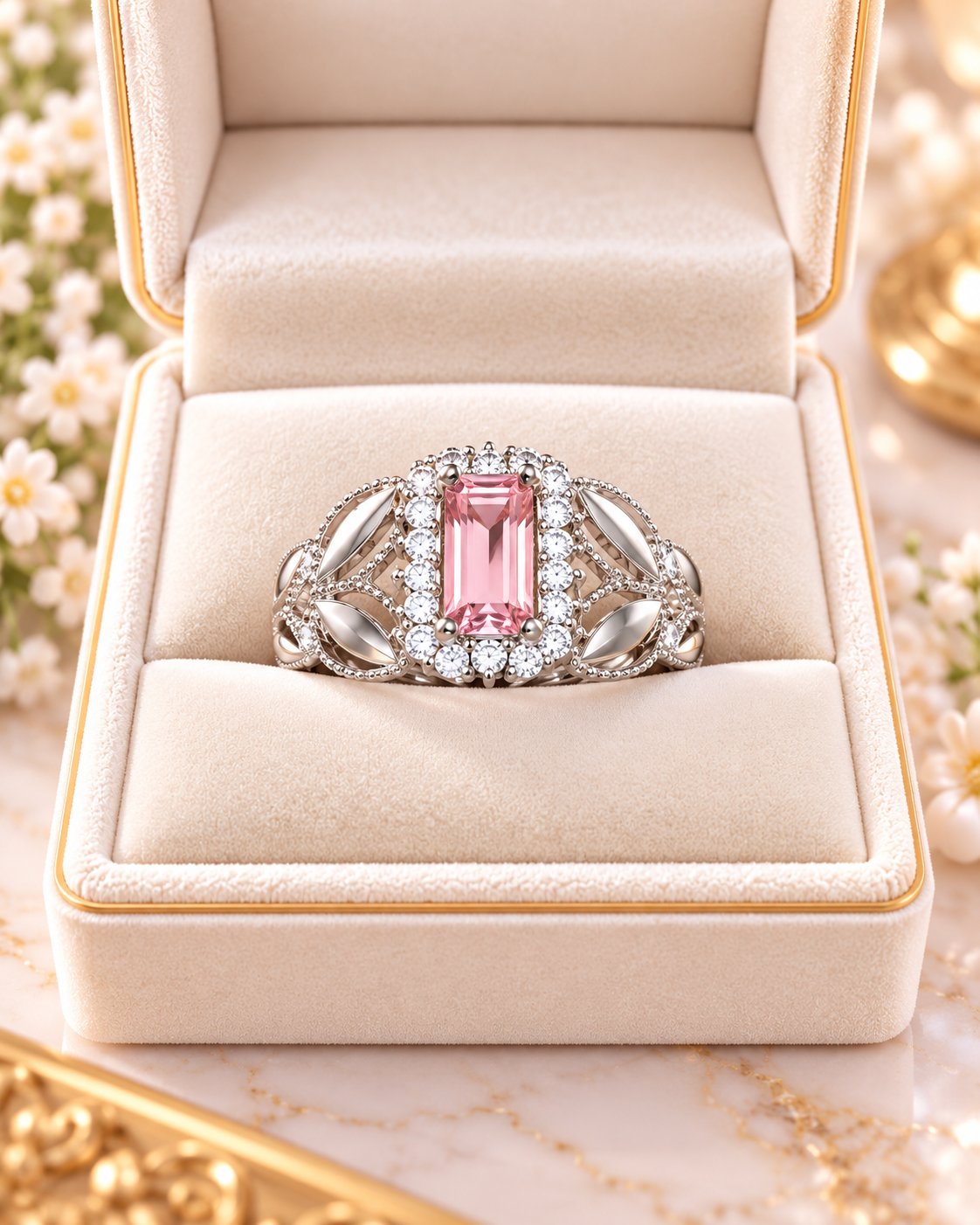 Éclat de Lumière – The Celestial Crystal Ring (Adjustable)
