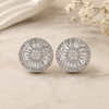 Crystal Round Stud Earrings